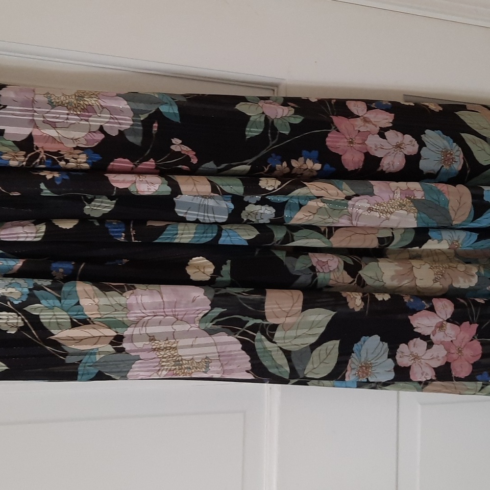 Adrianna Papell Floral Maxi Dress - Black and Blue - Picture 10 of 16